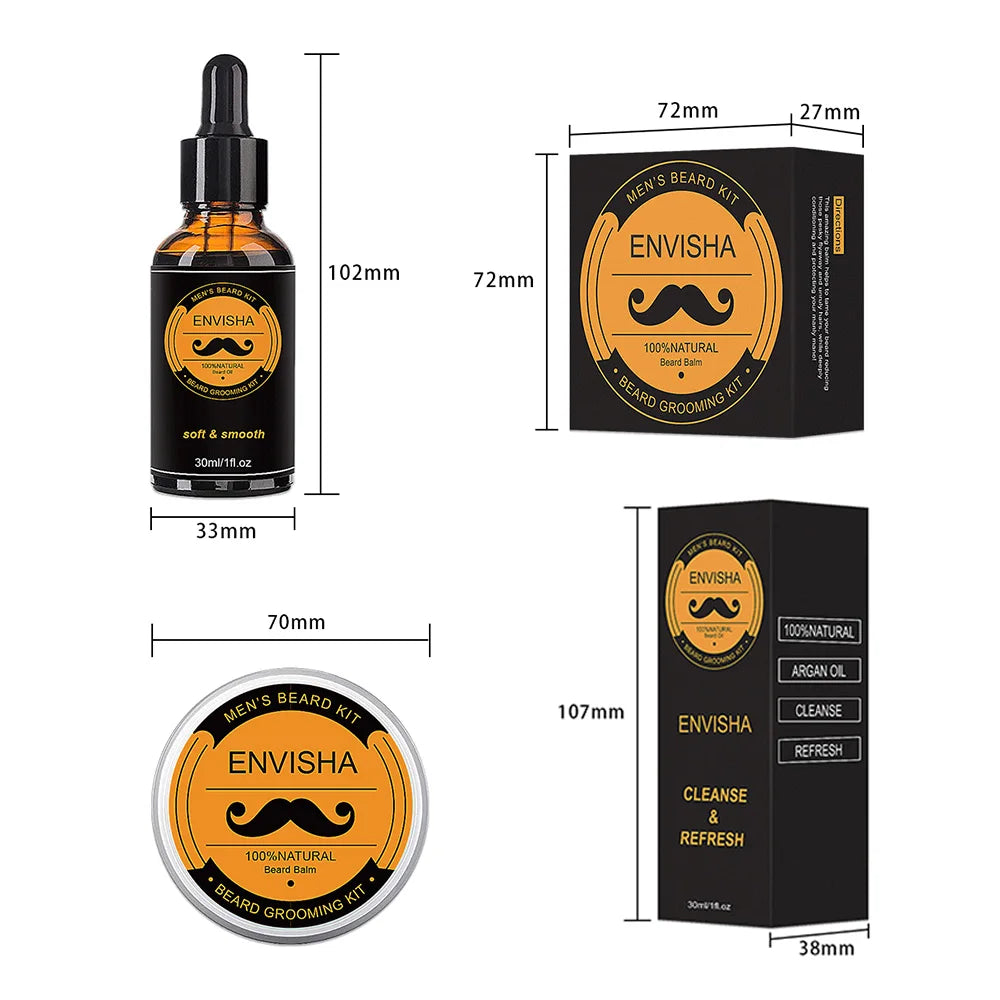 1Set Men Beard Grooming Kit Mustache Beard Hair