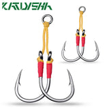 KATYUSHA 10Paris/lot Metal Jig Fishing Hooks 1/0-3/0-5/0-7/0-9/0-11/0-13/0# Jigging