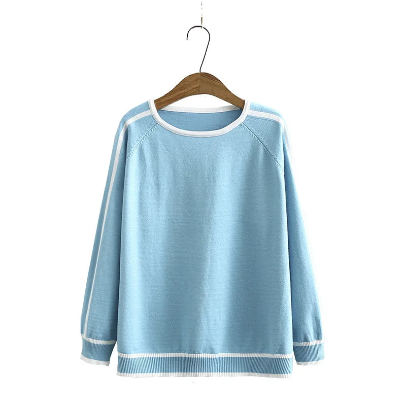 Womens Sweaters Plus Size Fashion Autumn Jumper Striped