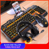 V2 Gaming Keyboard Mouse Headset Set Mechanical Feel