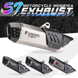 Slip on 51mm motorcycle exhaust system muffler modified