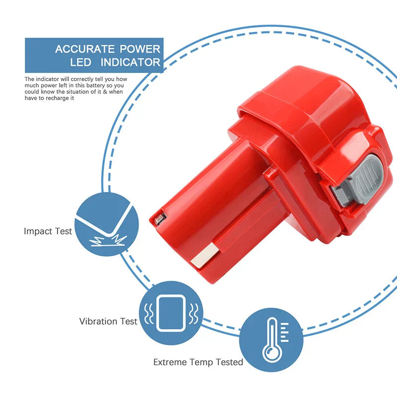 9.6V 3.5Ah Replacement Battery for Makita Tools