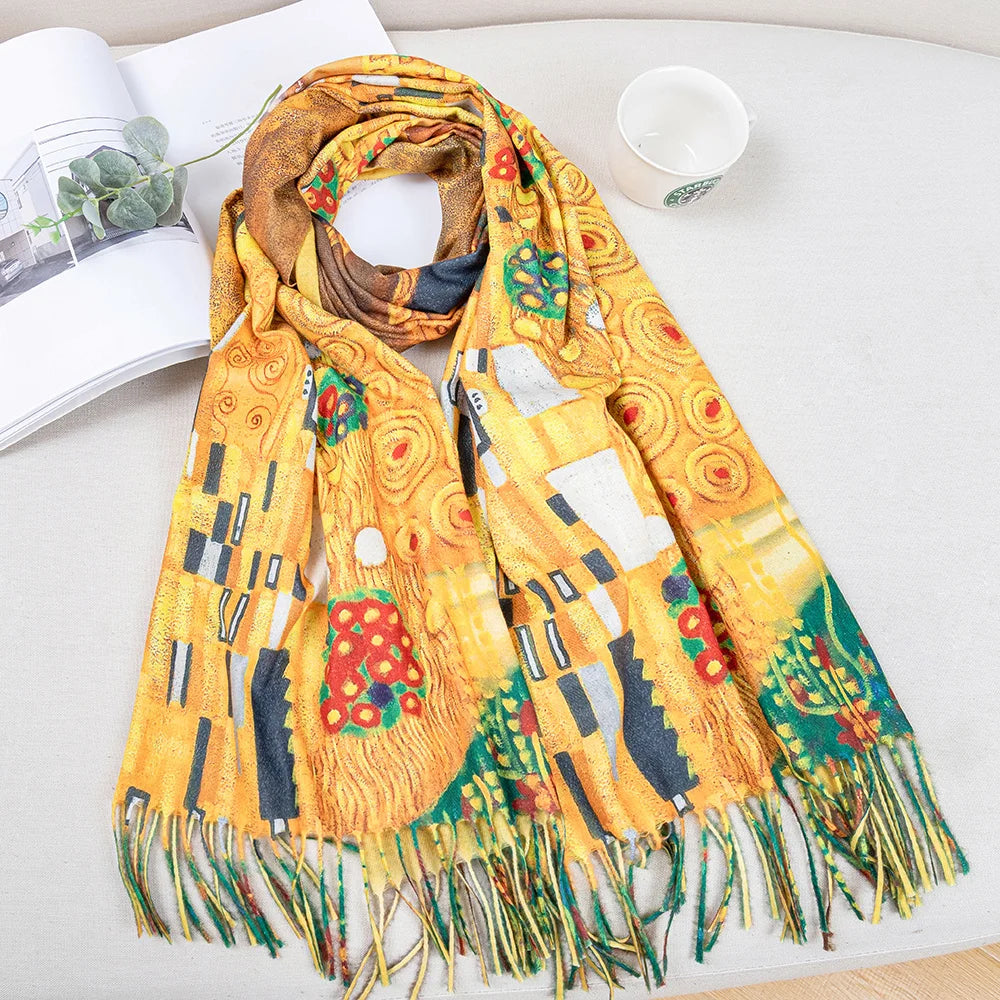 New Cashmere Scarf Women Digital Printing Pashmina Shawl