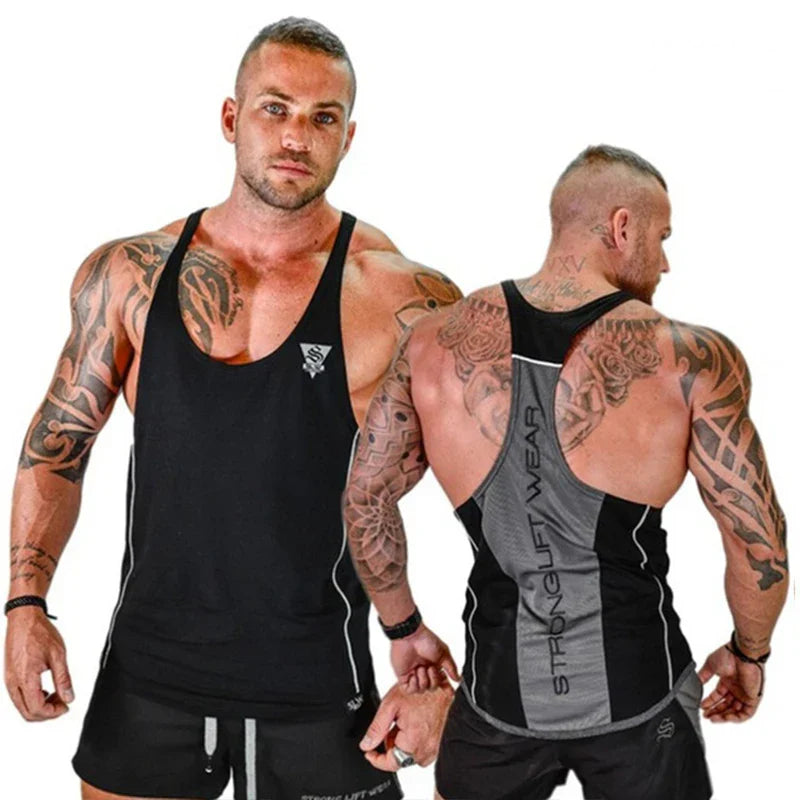 Bodybuilding Tank Tops Men Gym Workout Fitness sleeveless