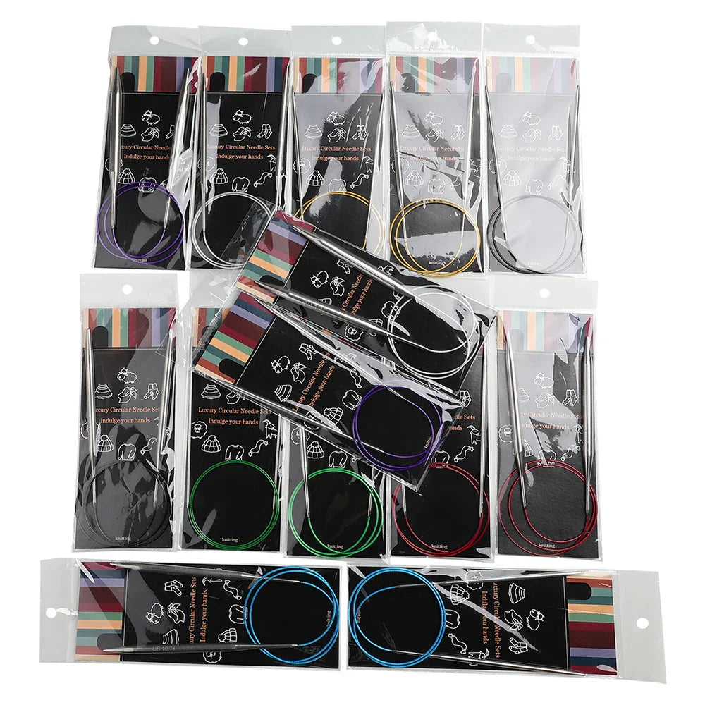 14pcs 2.25-10.0mm Multicolor Tube Circular Circular stainless steel