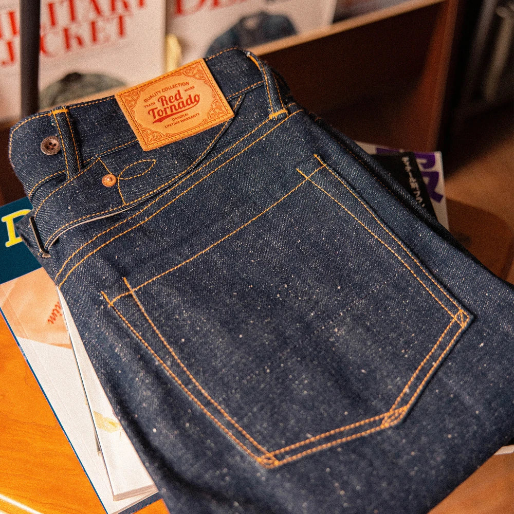 Red Tornado Tapered Jeans Vintage Men's Selvedge Denim