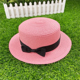 Summer New Women's Sun Hat Bucket cap Ribbon