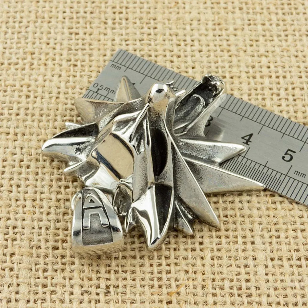 53*43mm Stainless Steel the Wizard wolf head pendant
