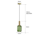 Retro restaurant colorfull glass pendant lights Creative living