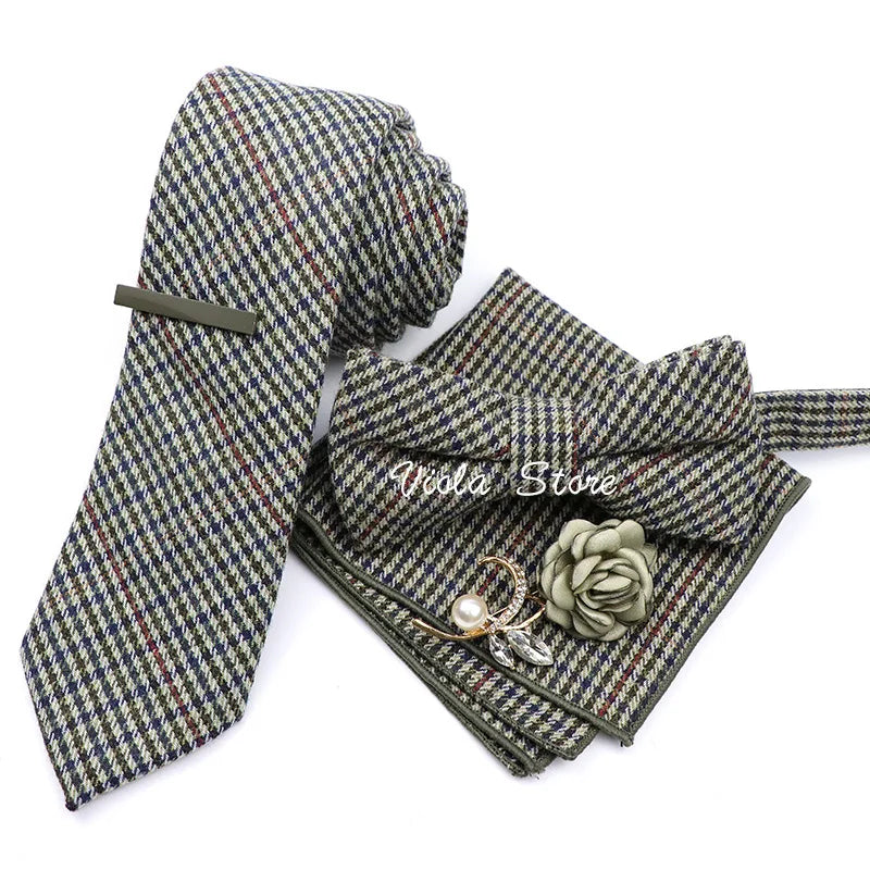 Top 50 Wool Soft 7cm Tie Bowtie Hankie