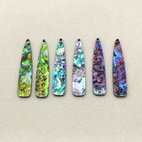 54x12mm 30pcs Acrylic with Shell Drop