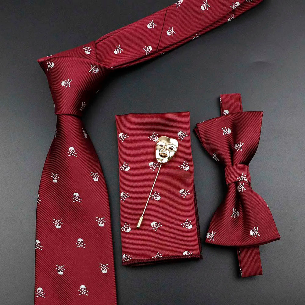 Fashion Men's Skull Tie Set New Design 8cm