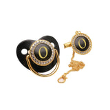 Black Gold Luxury Pacifier for Babies A-Z Name