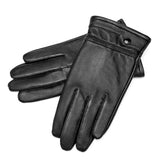 BISON DENIM Men Sheepskin Gloves Genuine Leather Thermal