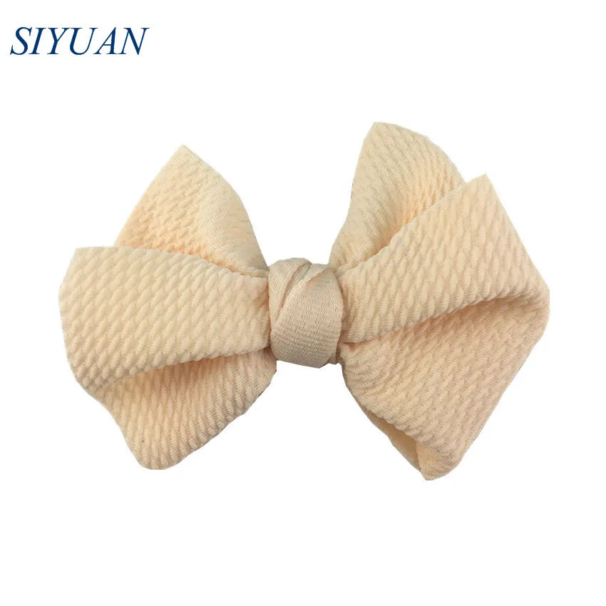 20pcs/lot High Quality 4.5'' Solid Seersucker Waffle Bow