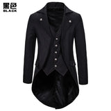 Gothic Victorian Tailcoat Jacket Men Steampunk Medieval Cosplay
