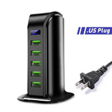 USLION 5 Ports USB Charger HUB LED Display