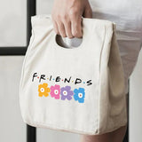 Cartoon Canvas Handbag Insulation Lunch Bags Portable Insulated Cooler Bento Lunch Box Tote Women Picnic Storage Bag Pouch Kids