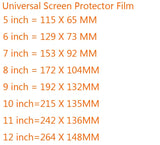 Universal Screen Protectors for Mobile, Tablet, GPS, LCD - HD Clear PET Film