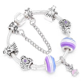 Seialoy Silver Plated Heart Key Pendant Charm Bracelets