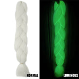 24" 100g Glowing Fluorescent Green Jumbo Braids