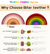 Montessori 3D Puzzle Toys Silicone Stacking Rainbow Toy