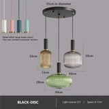 Retro restaurant colorfull glass pendant lights Creative living