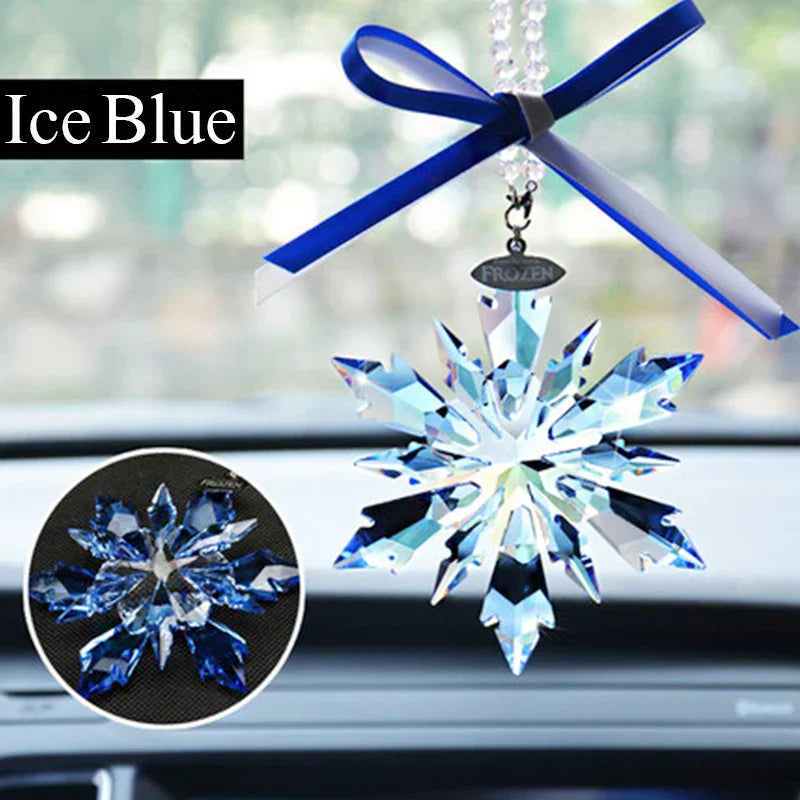 Car Styling Snowflake Crystal Pendant Car Ornament Modern