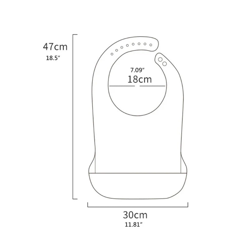 1 Pc Waterproof Adult Mealtime Anti-oil Silicone Bib