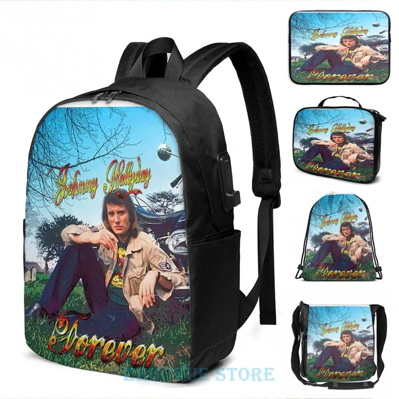 Funny Graphic print Johnny Hallyday Forever USB Charge