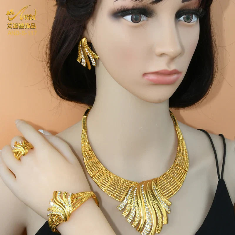 ANIID Nigerian Jewelery Set Wedding Jewelry For Women