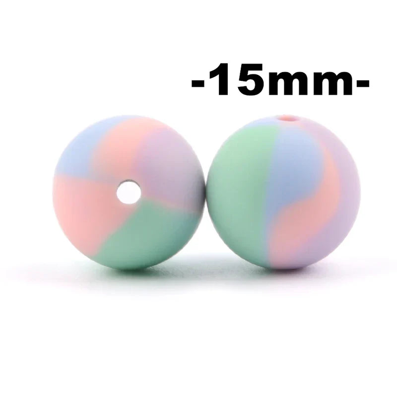 15mm 100pcs Round Silicone Beads Teether Baby Nursing