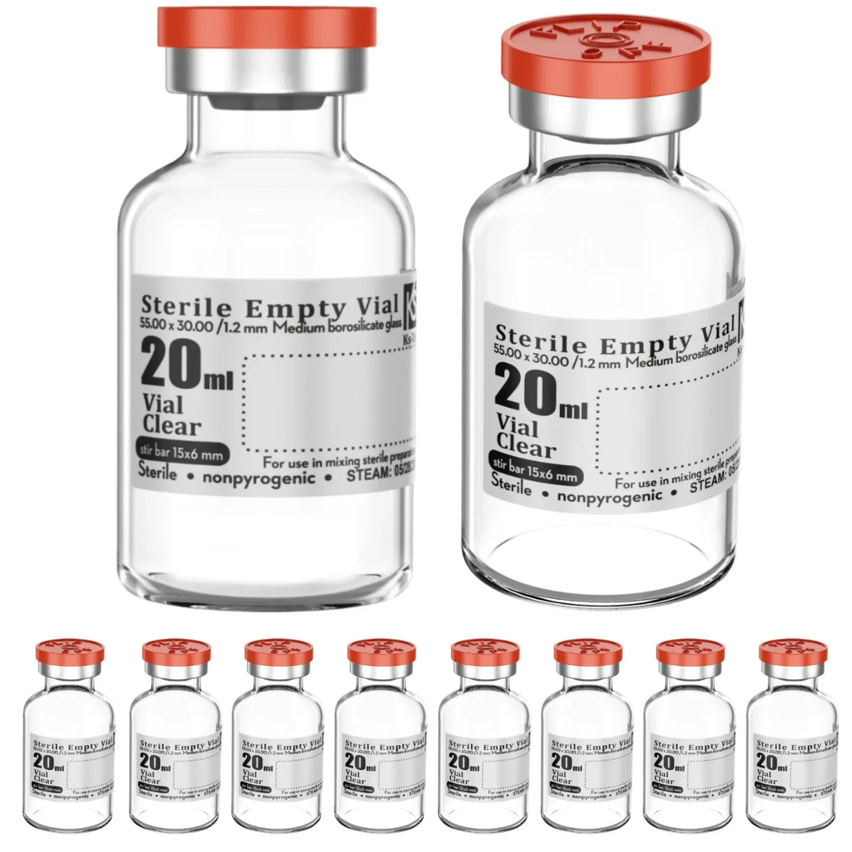 Ks-Tek Sterile Empty Vials with Self Healing Injection