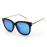 Trendy Cat Eye Metal Polarized Sunglasses Men Driving