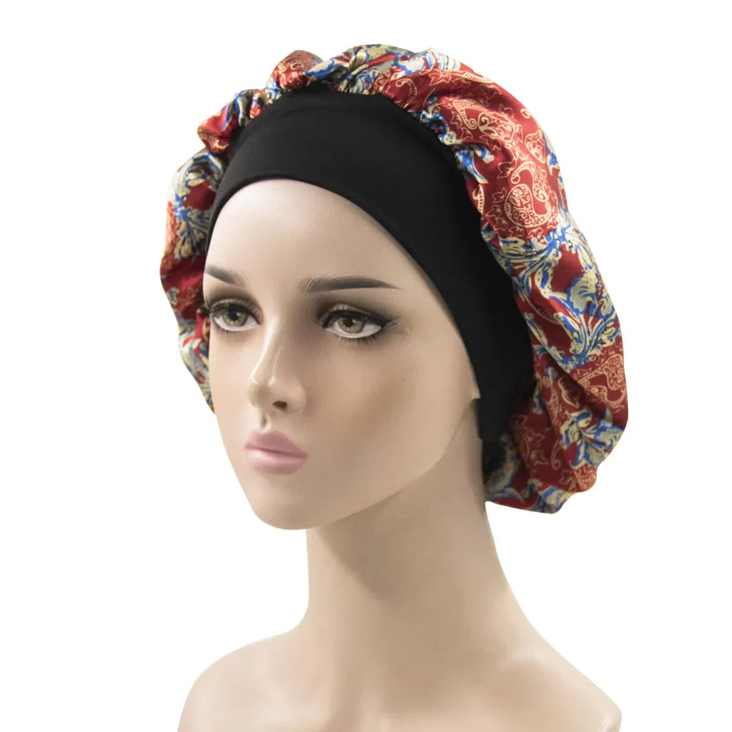 Multicolor Printed African Pattern Nightcap Set