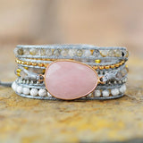 Premium New Wrap Bracelet W/ Natural Stones Cozy