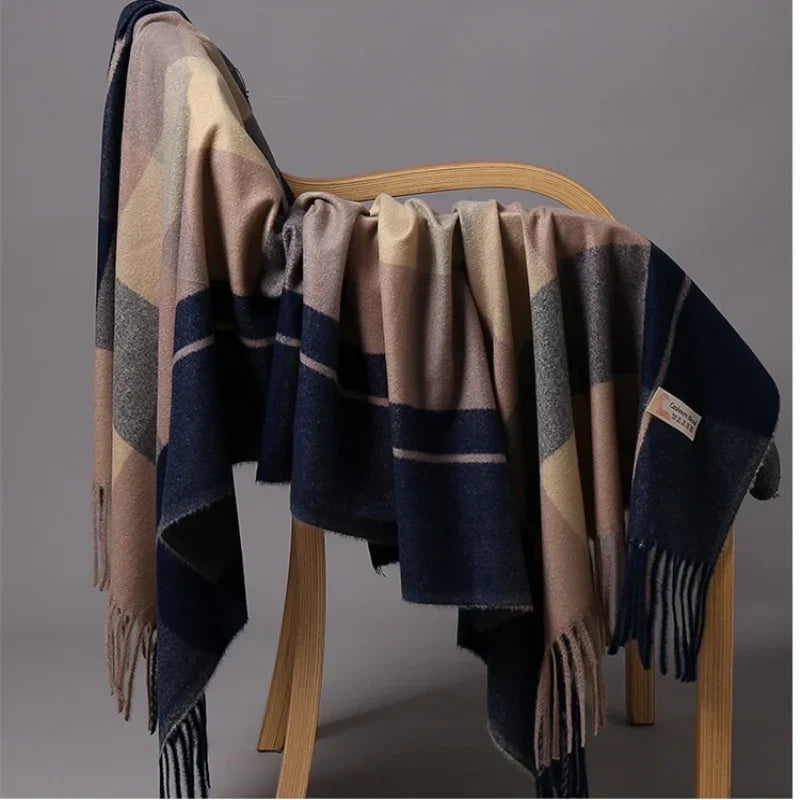 200*70cm Autumn Winter Warm Cashmere Scarf Dot Pattern