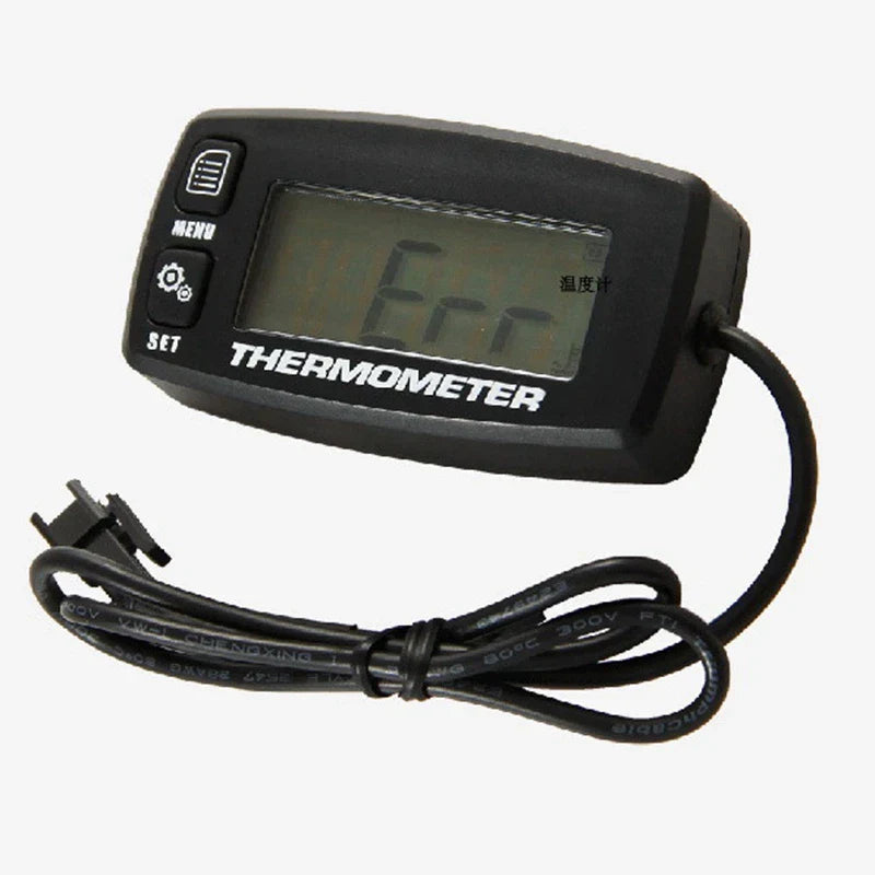 Digital LCD Engine Temperature Gauge OverTemperature Alert with