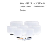 Frosted Quartz Crystal Singing Bowl, 440Hz, 432Hz, 6