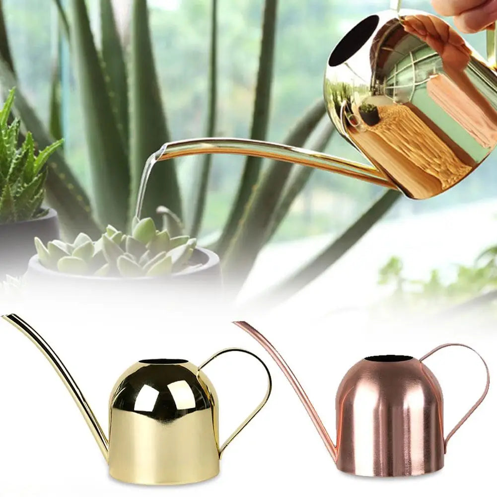 5001000ML Watering Pot Stainless Steel Long Mouth Green