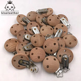 20pcs Wooden Pacifier Clip Nursing Accessories Beech s