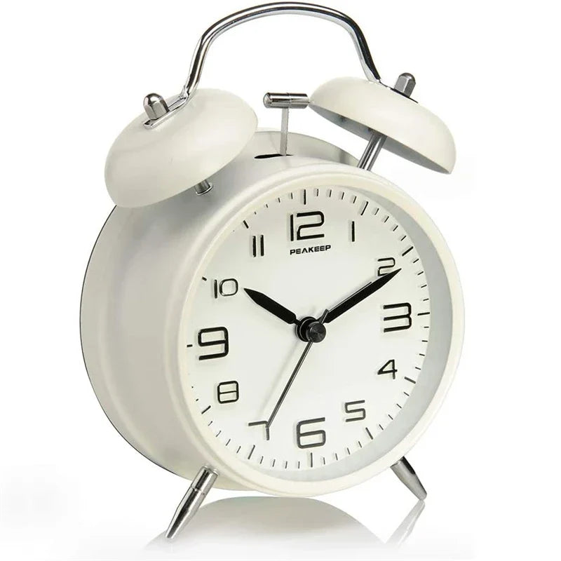 4 Inch Twin Bell Loud Alarm Clock Metal