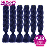 6 Bundle Braiding Hair 24 Inch Synthetic Jumbo