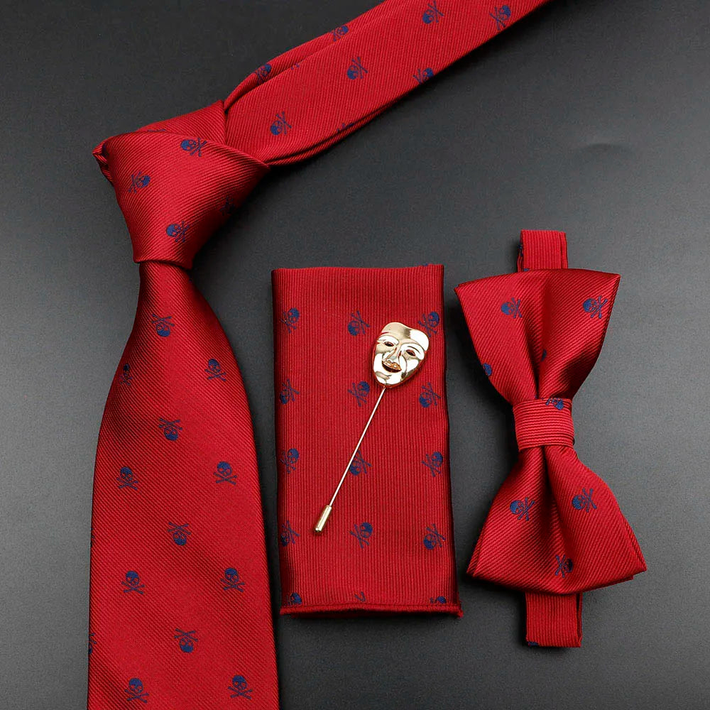 Fashion Men's Skull Tie Set New Design 8cm