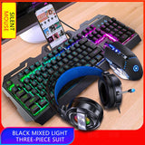 V2 Gaming Keyboard Mouse Headset Set Mechanical Feel