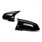 2 pieces Rearview Mirror Cover Cap Carbon Black