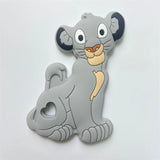 5pcs Silicone Teether Lion Cartoon Animal BPA Free