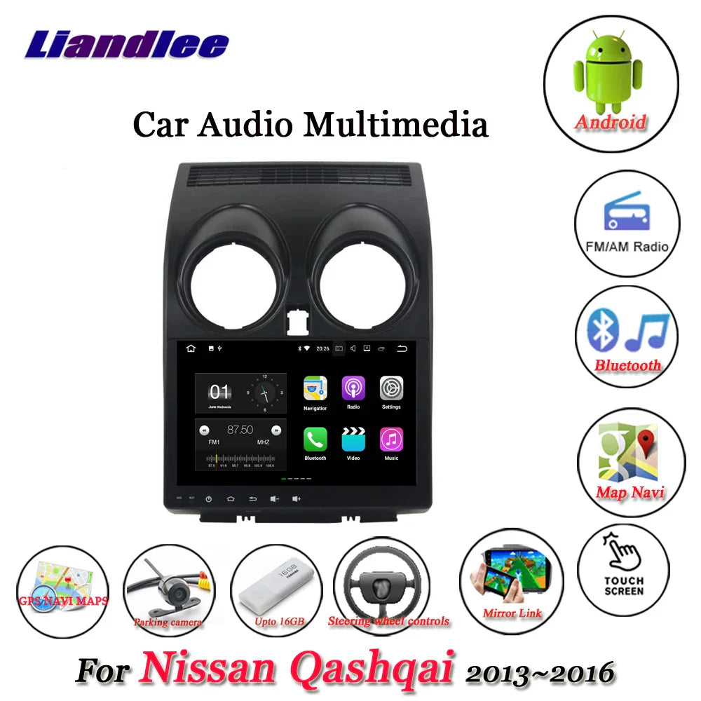 For Nissan Qashqai 2013-2016 Car Android System Stereo Multimedia Player Radio Video GPS Navigation