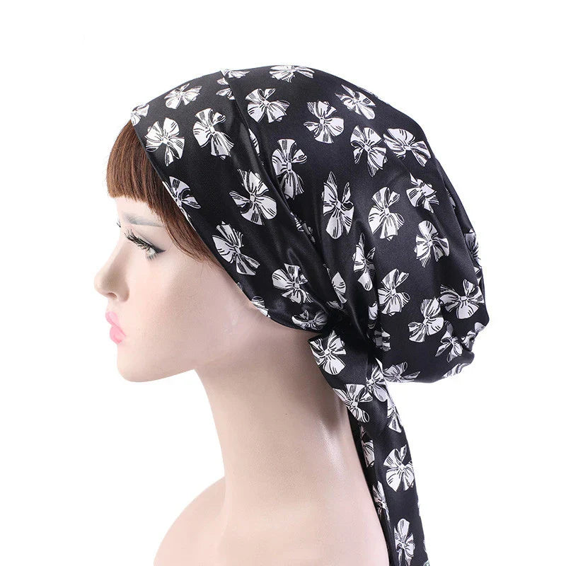 New Women Satin Night Sleeping Cap Head Wrap