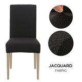 1/2/4/6pcs Dining Chair Cover Jacquard Spandex Slipcover Protector